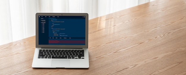 software development programming on computer screen for modish application and program coding