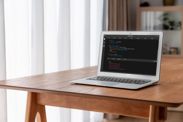 software development programming on computer screen for modish application and program coding