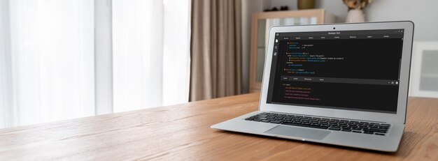 software development programming on computer screen for modish application and program coding