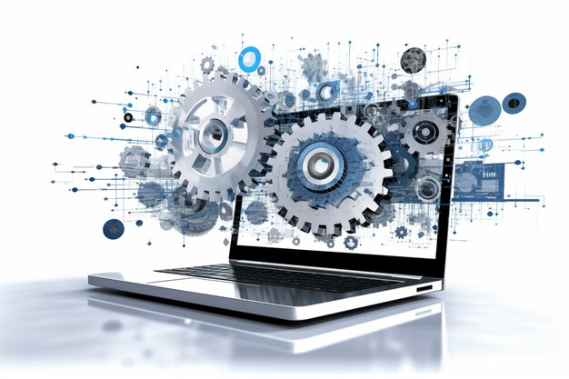software web development programming concept abstract programming language and program code