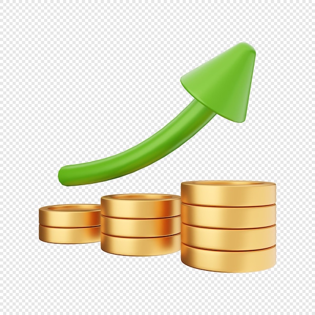 3d箭头增加和减少图标插图