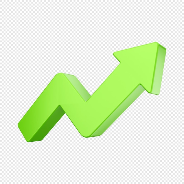 3d arrow increase and decrease icon illustration