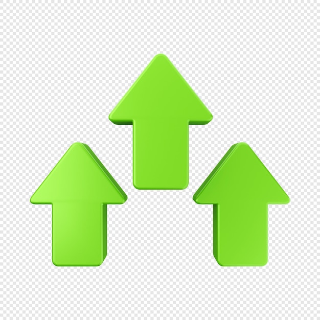 3d arrow increase and decrease icon illustration
