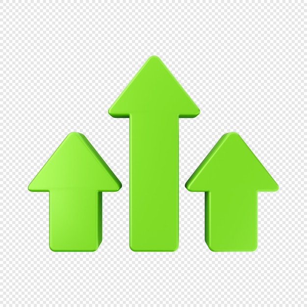 3d arrow increase and decrease icon illustration