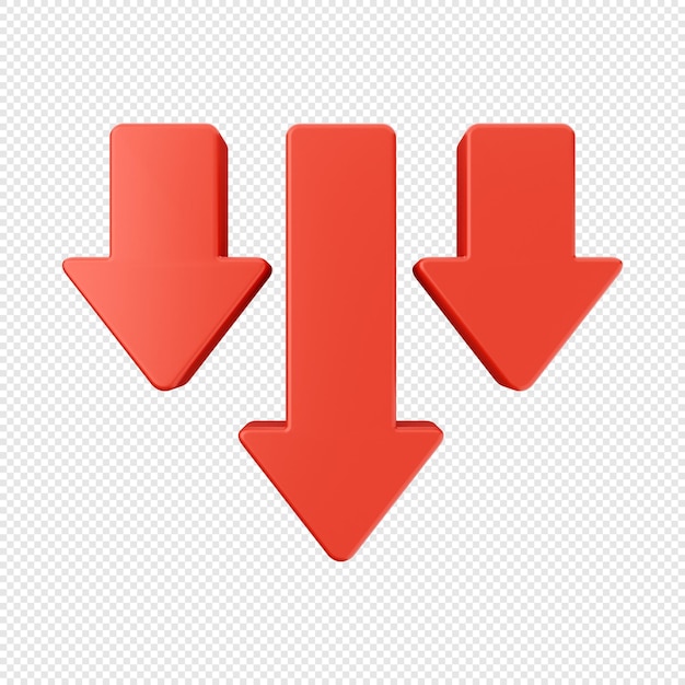 3d arrow increase and decrease icon illustration