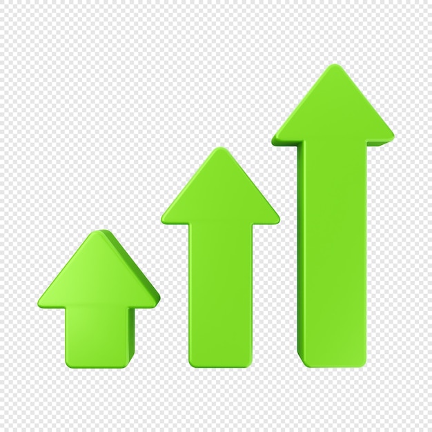 3d arrow increase and decrease icon illustration