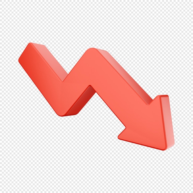 3d arrow increase and decrease icon illustration