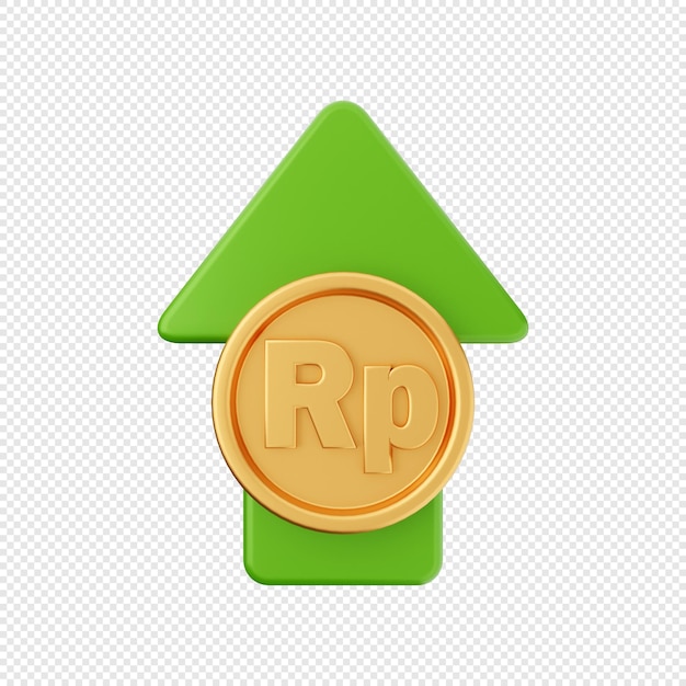 3d arrow increase and decrease icon illustration