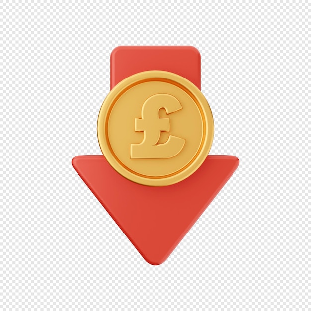 3d arrow increase and decrease icon illustration