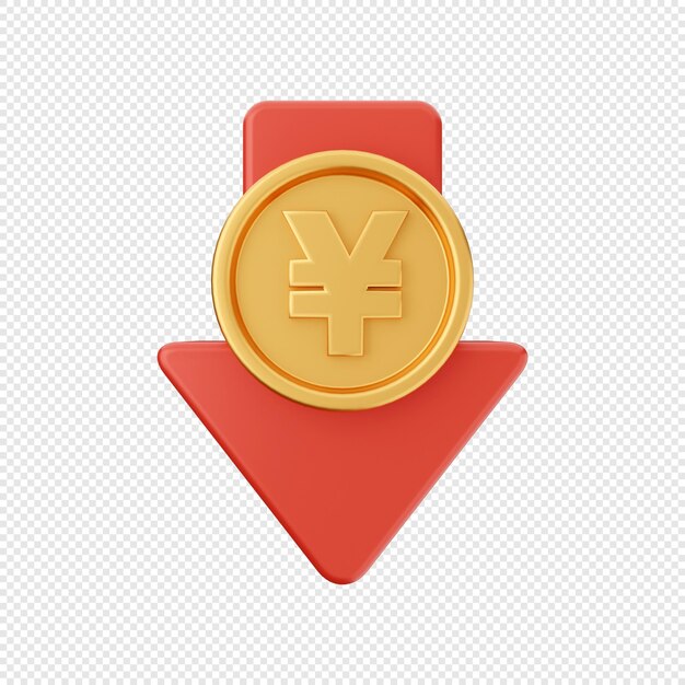 3d arrow increase and decrease icon illustration