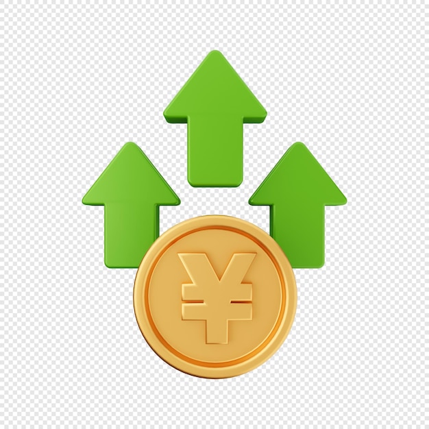 3d arrow increase and decrease icon illustration