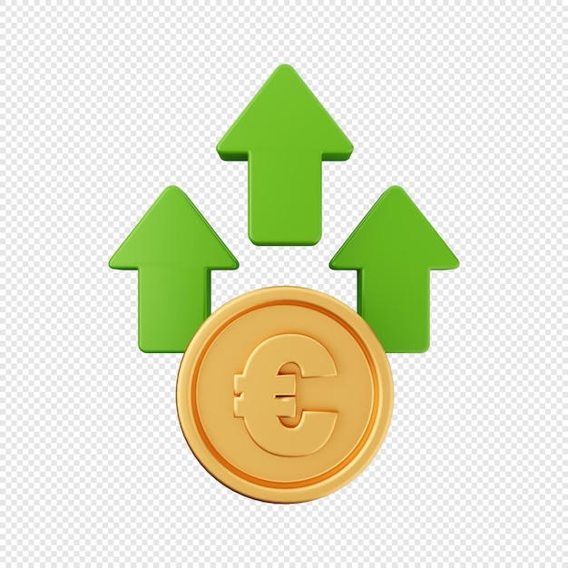 3d arrow increase and decrease icon illustration