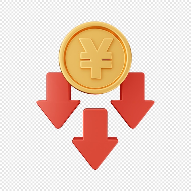 3d arrow increase and decrease icon illustration