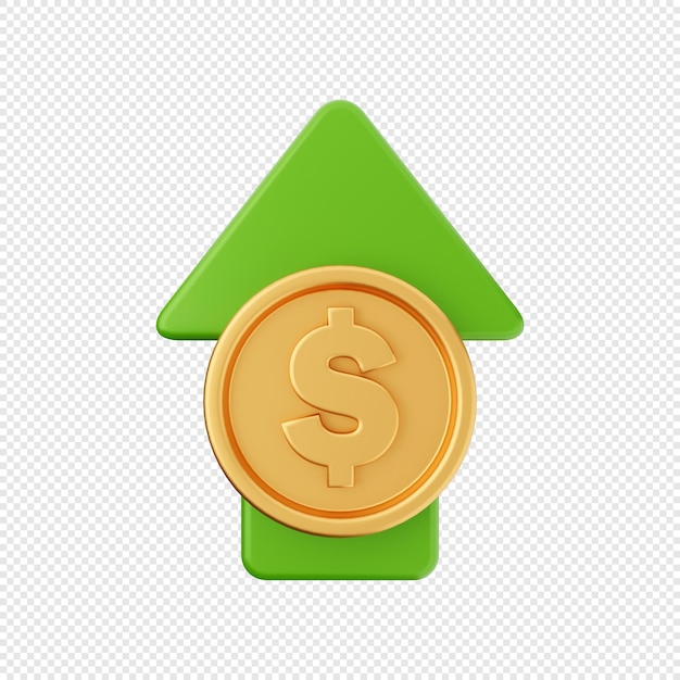 3d arrow increase and decrease icon illustration