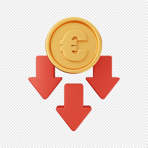 3d arrow increase and decrease icon illustration