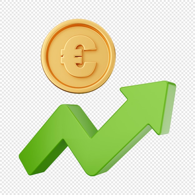 3d arrow increase and decrease icon illustration