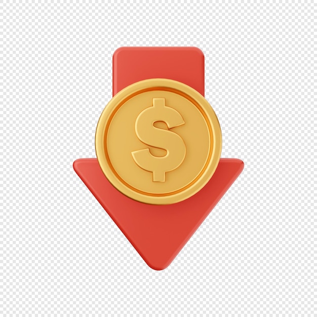3d arrow increase and decrease icon illustration