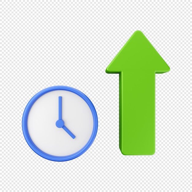 3d arrow increase and decrease icon illustration
