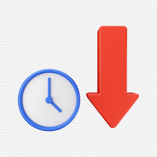 3d arrow increase and decrease icon illustration