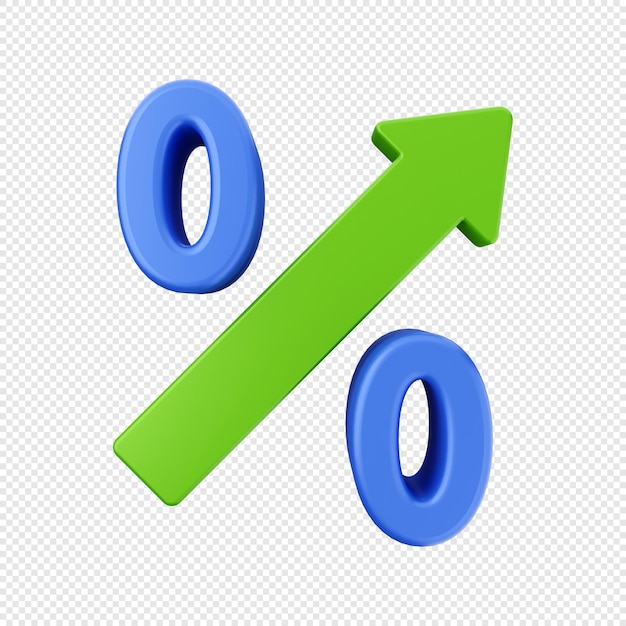 3d arrow increase and decrease icon illustration
