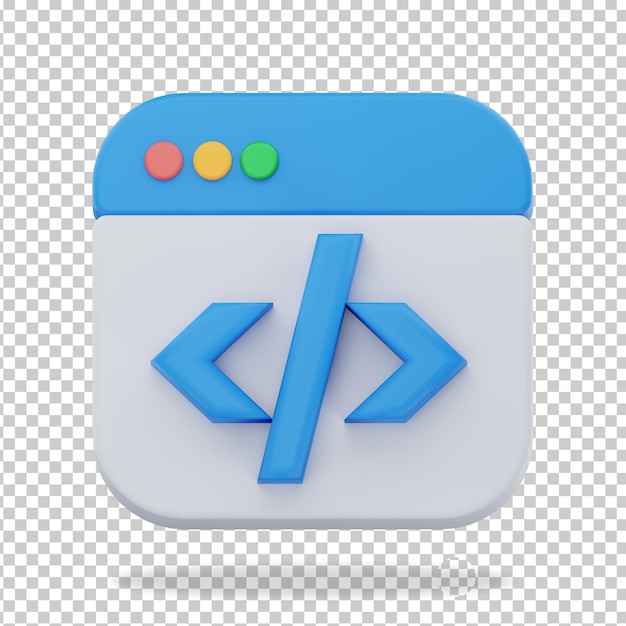 3d code icon programming and development