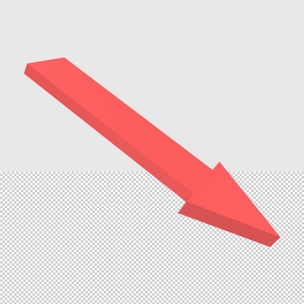 3d decrease graph concept rendered illustration