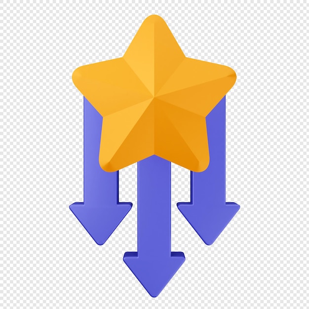3d feedback rating star decrease