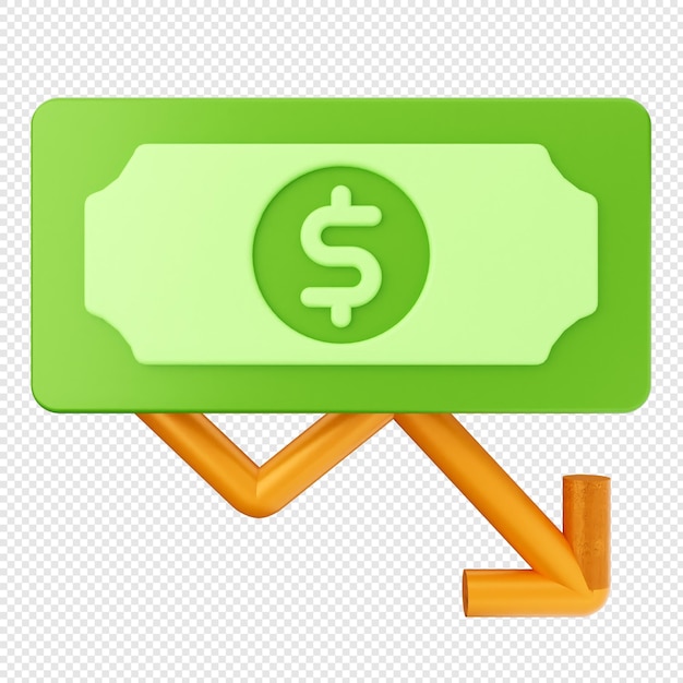 3d money dollar decrease