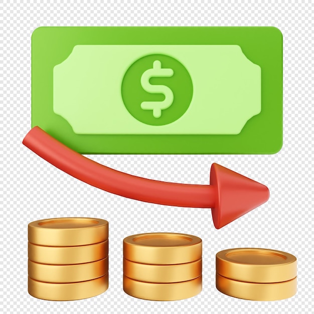 3d money dollar decrease
