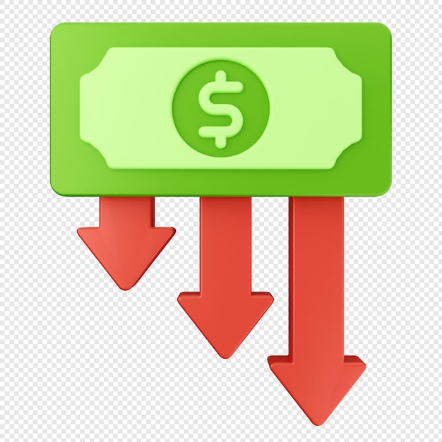 3d money dollar decrease