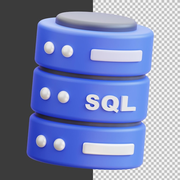 3D Render van SQL Database Server Stack