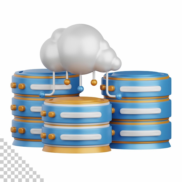 3D rendering cloud computing 用于技术,编程,开发,编码,软件,应用程序,计算,服务器和连接设计元素