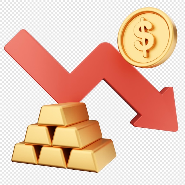 3d trading dollar gold decrease