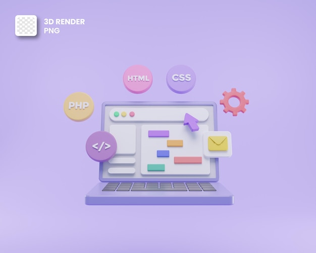 3DWeb開発またはソフトウェア開発またはWebデザインユーザーインターフェイスUIおよびプログラミングコーディング