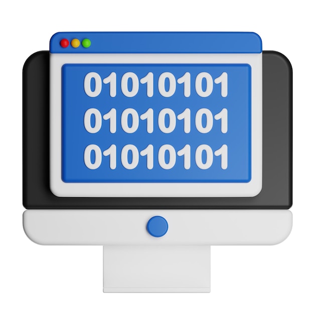 binary code on computer screen
