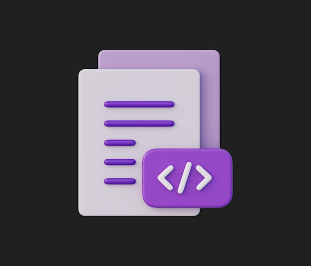 Code script document 3d for website development and software engineering database management system
