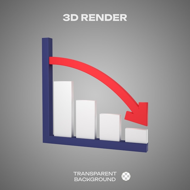 decrease 3d render icon