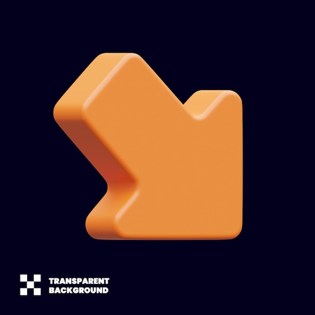decrease arrow icon in 3d render