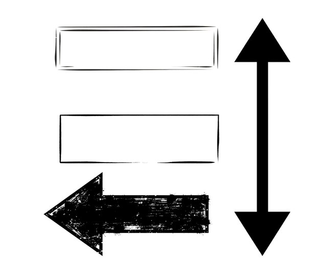 rectangular frames and arrows elements set