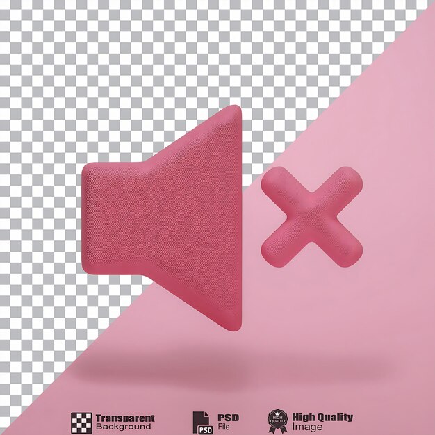 reduce decrease sound volume isolated on transparent background