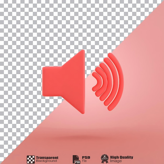 reduce decrease sound volume isolated on transparent background