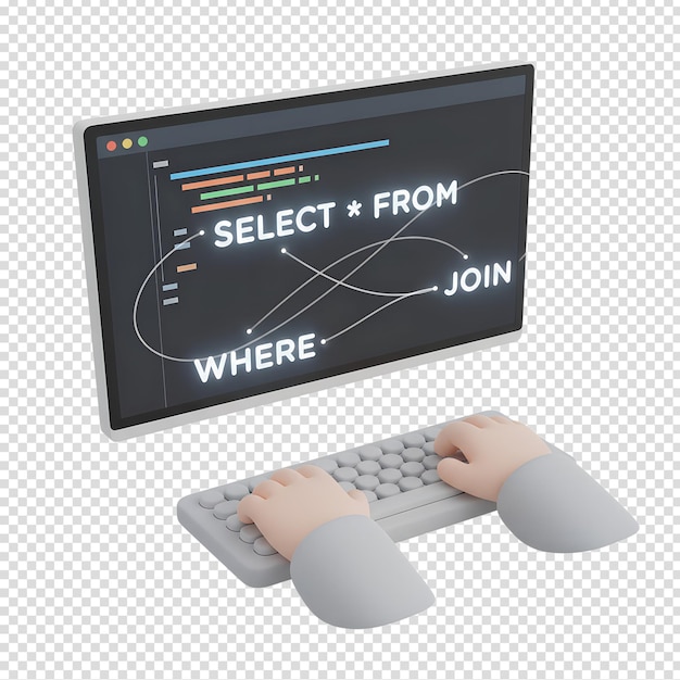 sql programming with visual code select and structured tables representing data querying