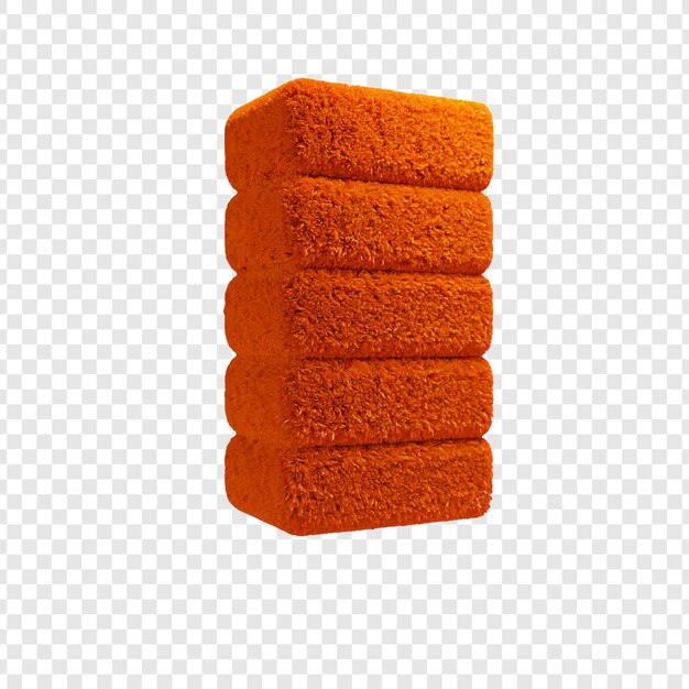 stack of orange rectangular objects
