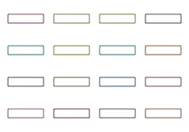 3d rectangular frames set