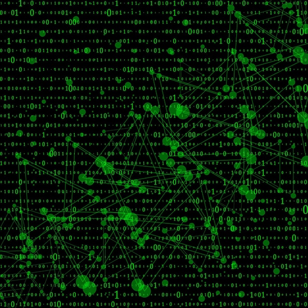 abstract matrix background binary computer code coding hacker concept vector background illustration