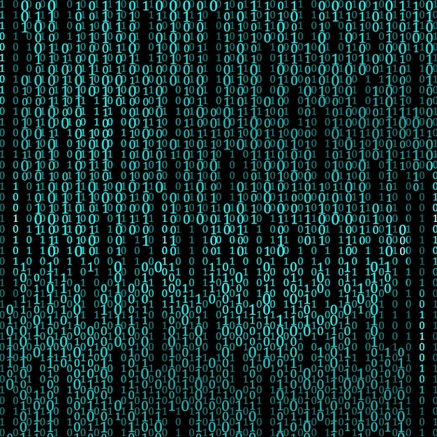 abstract matrix background binary computer code coding hacker concept vector background illustration
