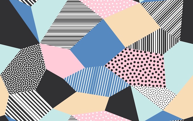 abstract patchwork vector pattern background