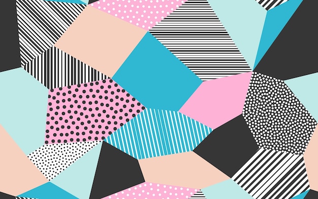 abstract patchwork vector pattern background