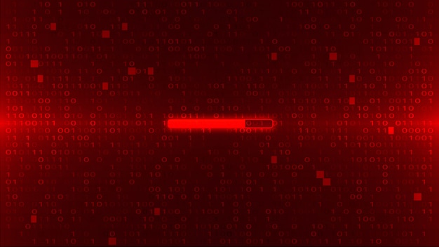 abstract red background with binary code. malware, or hack attack concept