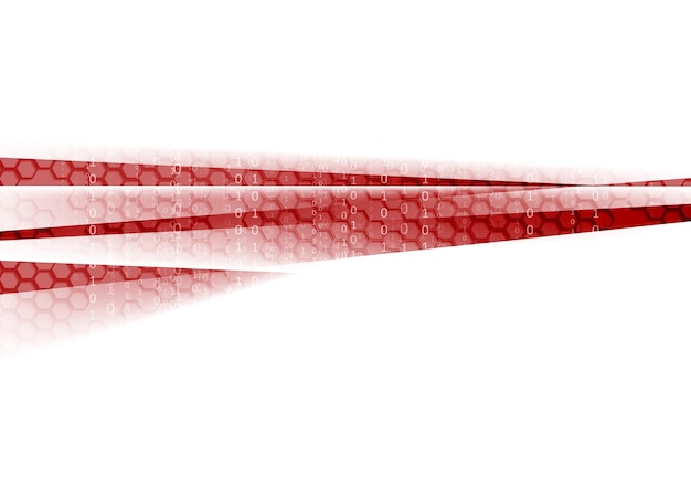 abstract red binary code tech background
